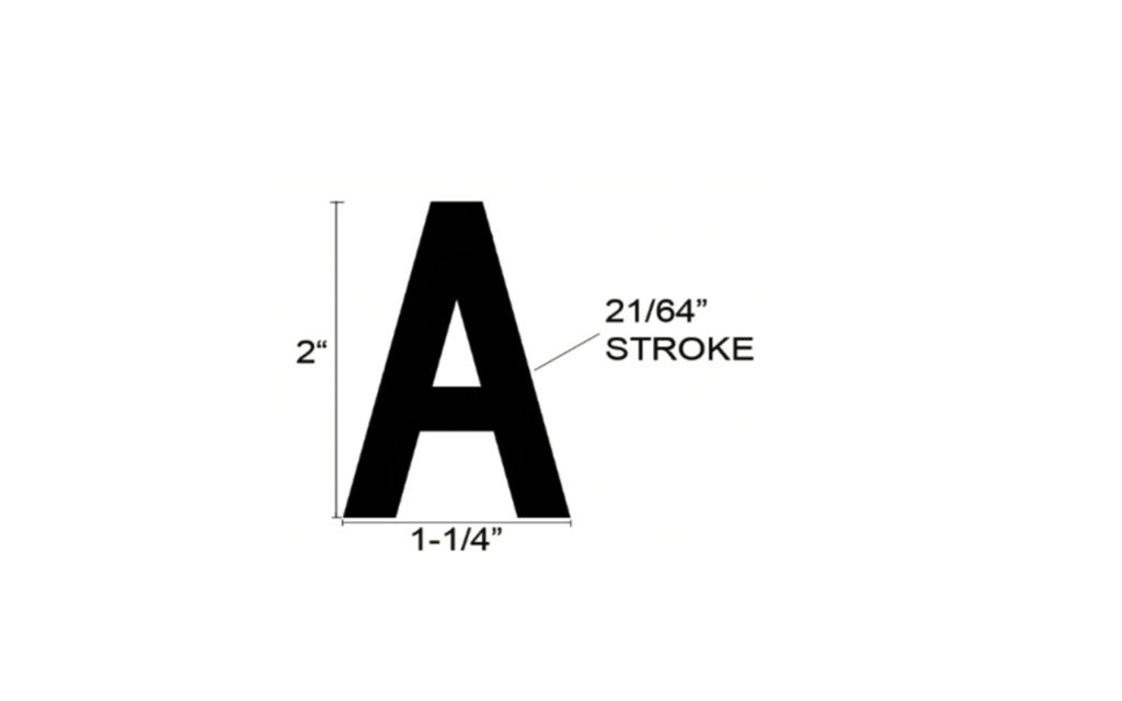DieCut Number and Letters Traffic Safety Supply Company