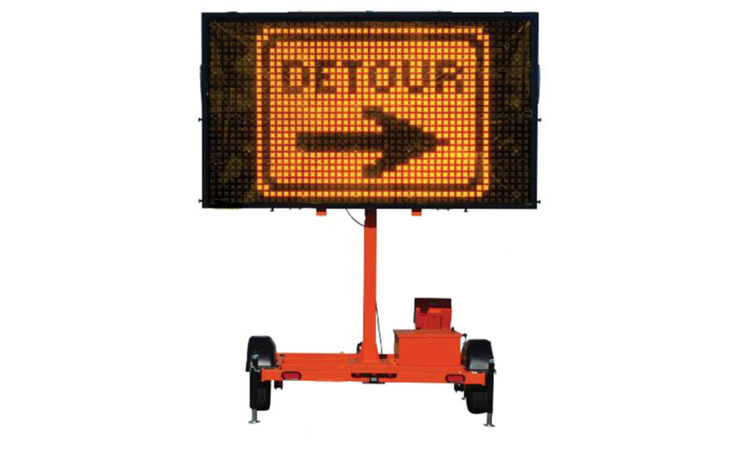 SMC 2000 FM ST FullMatrix Solar Message Center Traffic Safety Supply