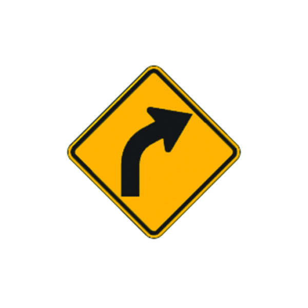 Slight Left Right Sign W1-2R