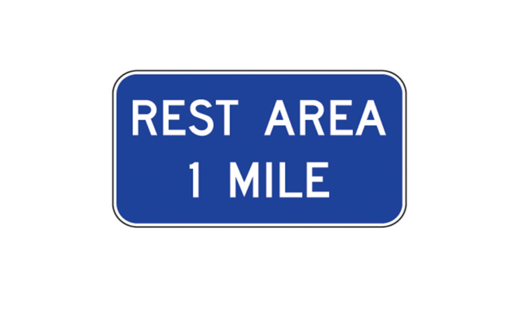 rest area sign rest area sign
