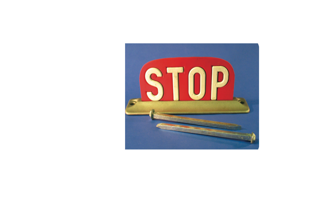 Rubber Stop Flapper Sign Traffic Safety Supply Company