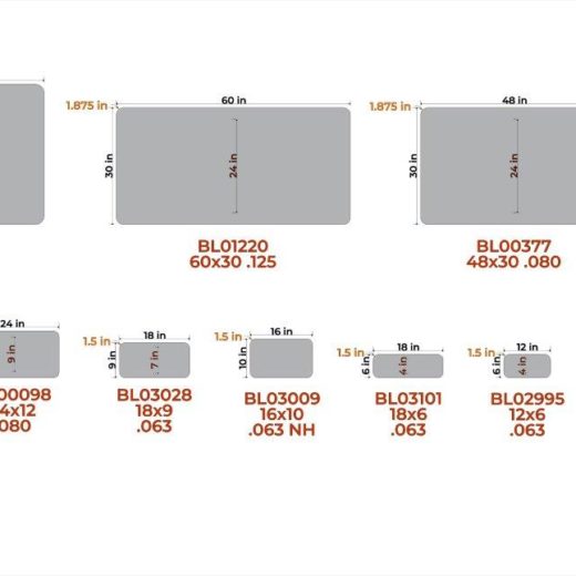 Non-Sheeted Rectangular Blanks - Horizontal - Traffic Safety Supply Company