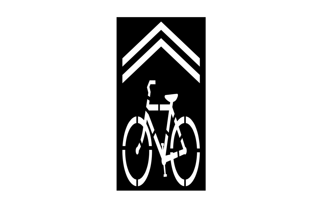 Bike Lane Stencil - Traffic Safety Supply Company