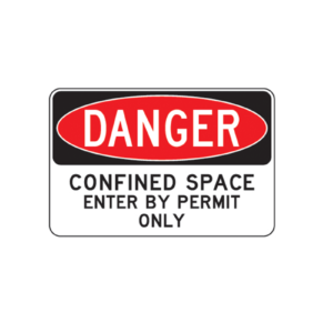 Danger confined space sign