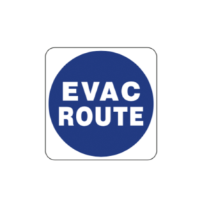 Evac Route Sign