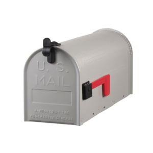 Gray single mailbox