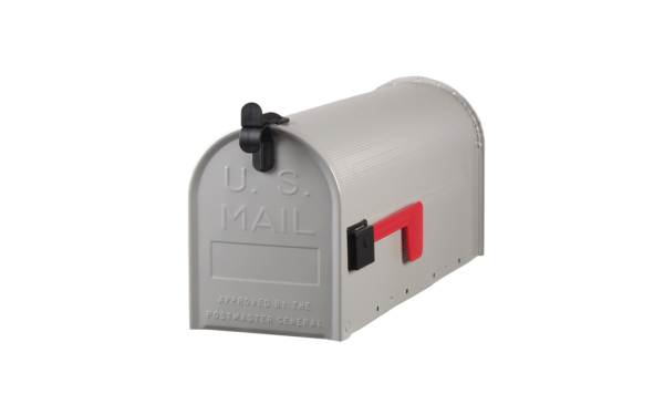 Gray single mailbox