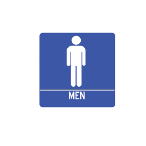 Mens restroom braille