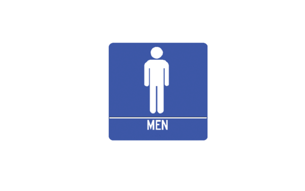 Mens restroom braille