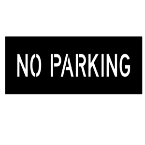 No parking stencil