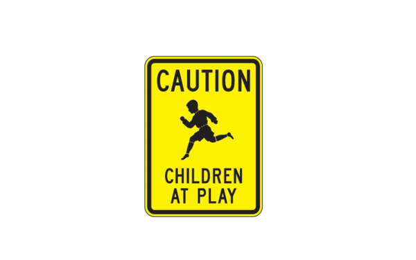 caution children at play