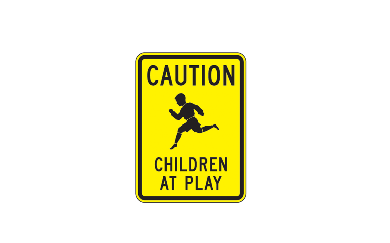 W9-11 Children at Play Sign 