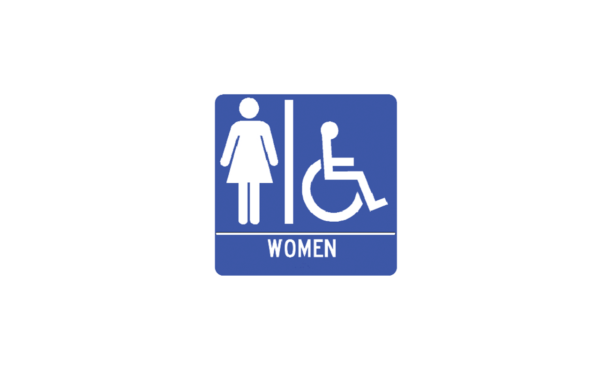 womens restroom sign