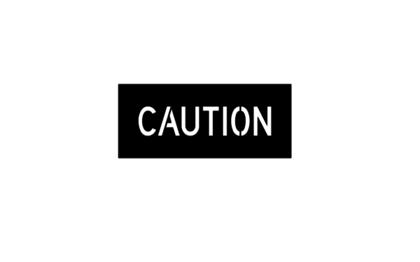 Caution stencil