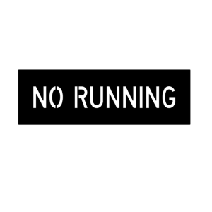 No running