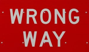 wrong way