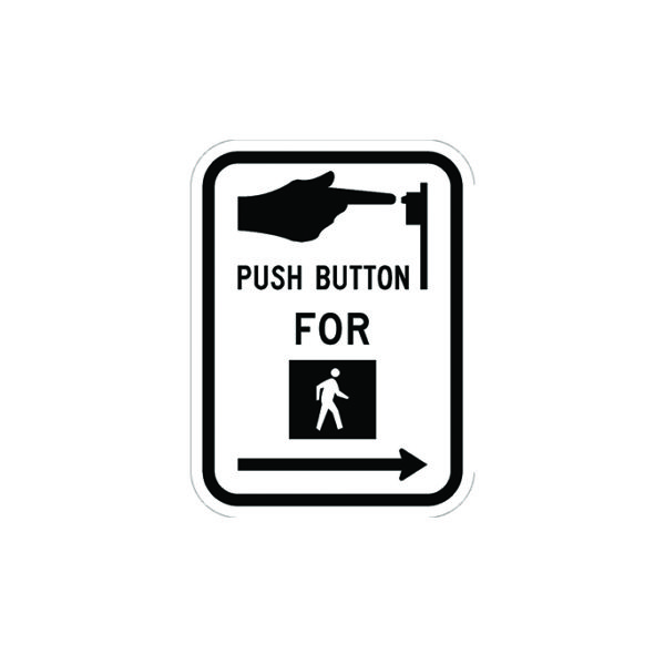 Push Button For Walk Signal Sign R10-3