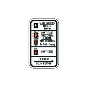 Push Button for Walk Signal Sign R10-3e