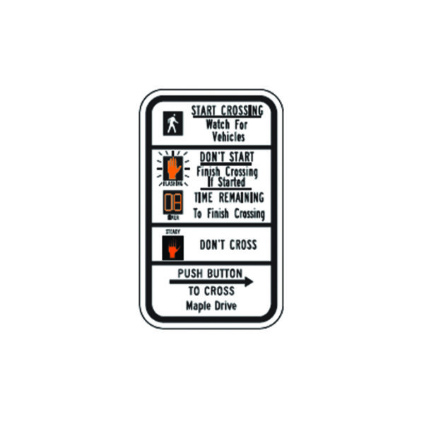 Push Button for Walk Signal Sign R10-3i