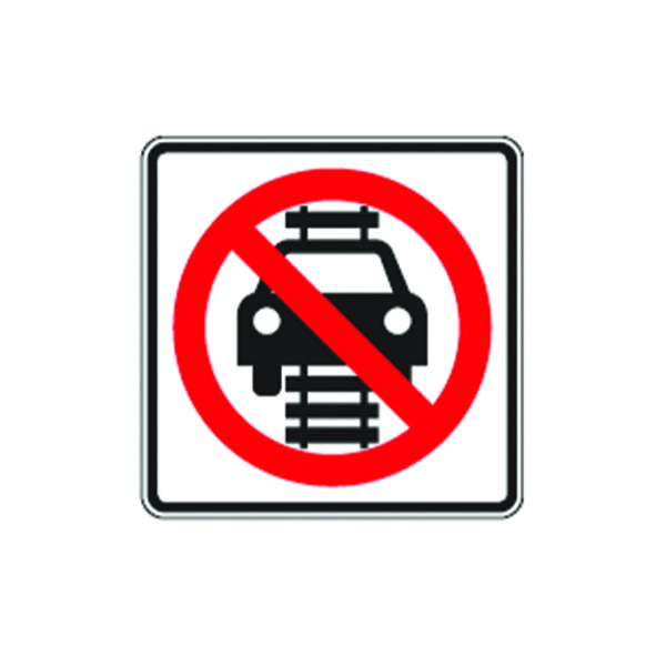 No Motor Vehicles On Tracks Sign R15-6