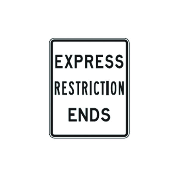 Express Restriction Ends Sign R3-42b