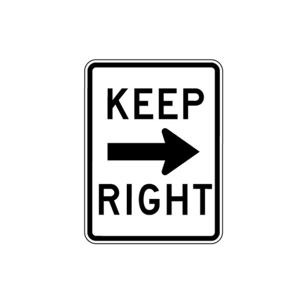 Keep Right Sign R4-7a
