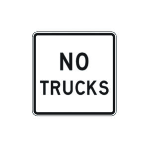 No Trucks Sign R5-2a