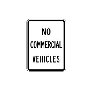 No Commercial Vehicles Sign R5-4
