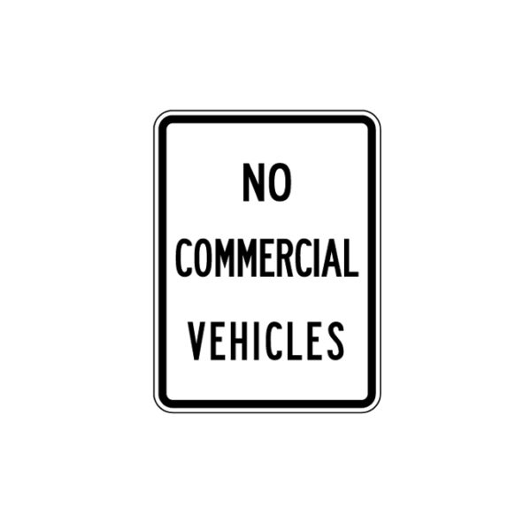 No Commercial Vehicles Sign R5-4