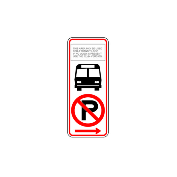 No Parking Bus Stop Sign R7-107a