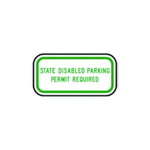 State Disabled Parking Permit Required Sign R7-801P