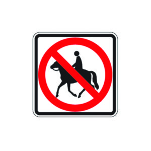 No Equestrians Sign R9-14