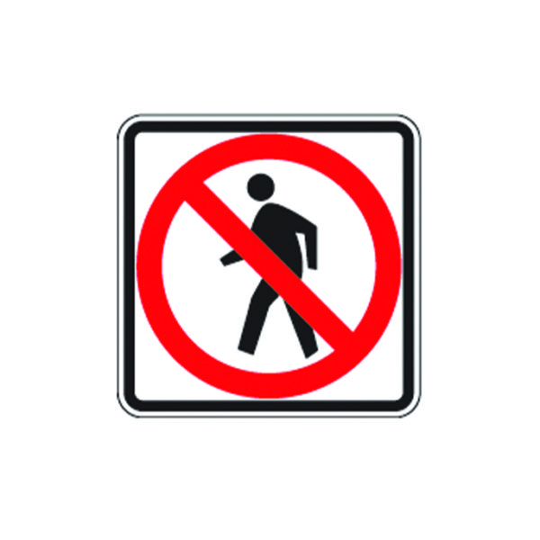No Pedestrians Sign R9-3