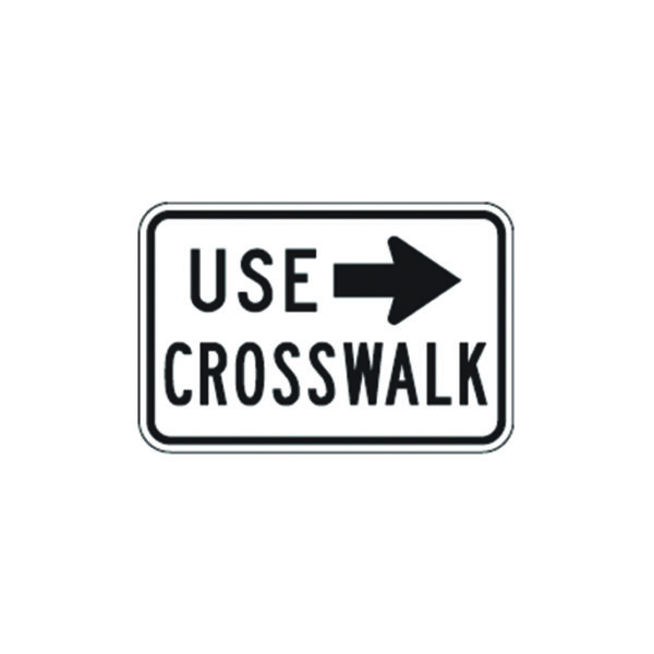 Use Crosswalk (plaque) Sign R9-3bP