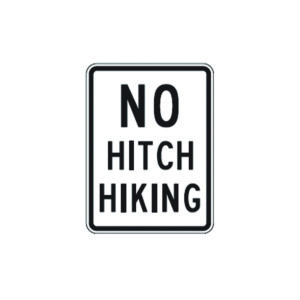 No Hitchhiking Sign R9-4a