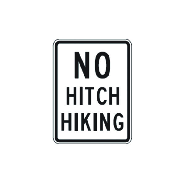 No Hitchhiking Sign R9-4a