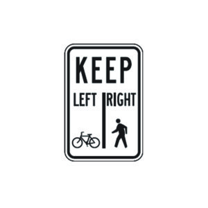 (Bicycles/Peds) Keep (Left/Right) (Shared-use Path Restriction) Sign R9-7