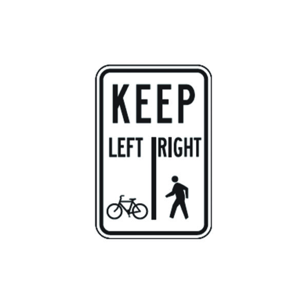 (Bicycles/Peds) Keep (Left/Right) (Shared-use Path Restriction) Sign R9-7