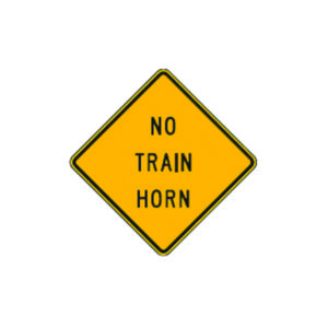 No Train Horn Sign W10-9