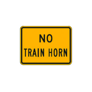 No Train Horn Sign W10-9P