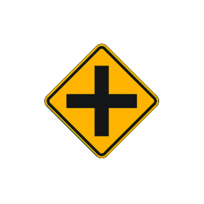 Cross Road Sign W2-1 - Traffic Safety Supply Company