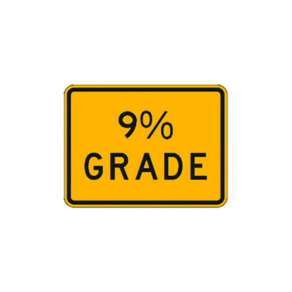 9% Grade Sign W7-3P