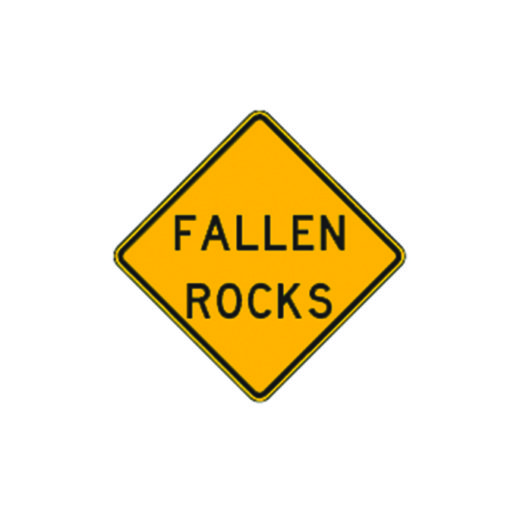 Mutcd Sign Falling Rocks Fallen Rocks Sign W8-14 - Traffic Safety Supply Company