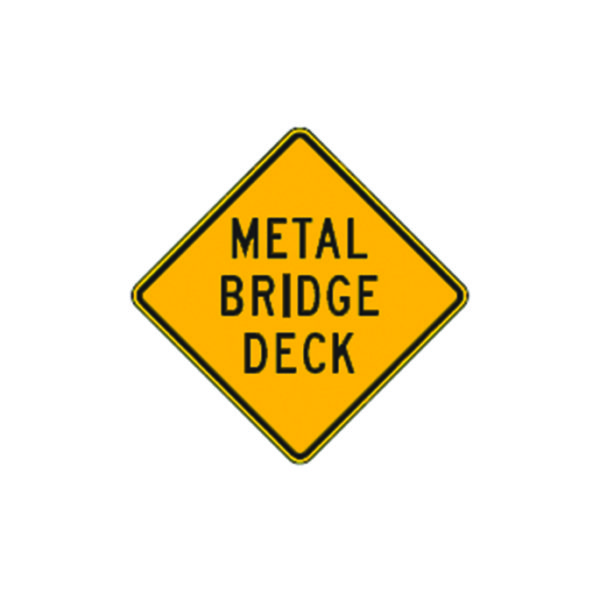 Metal Bridge Deck Sign W8-16
