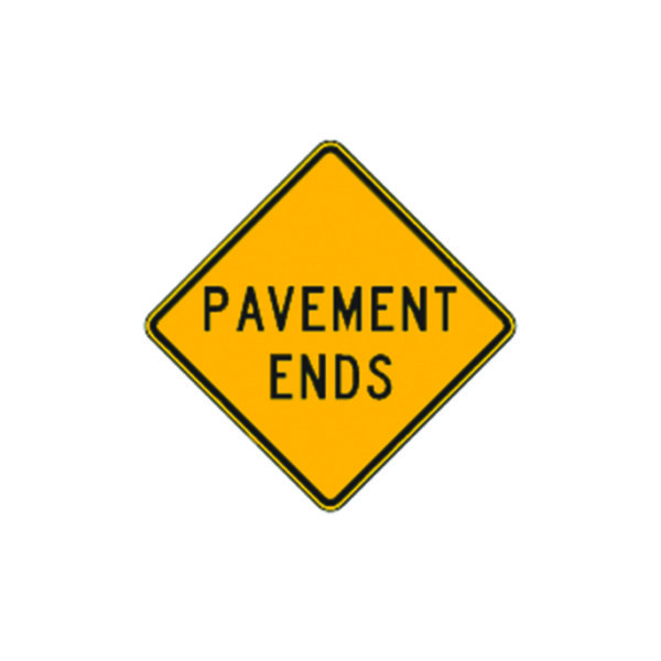 Pavement Ends Sign W8-3