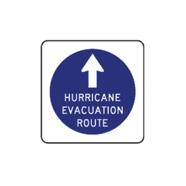 Hurricane Evacuation Route Sign EM-1