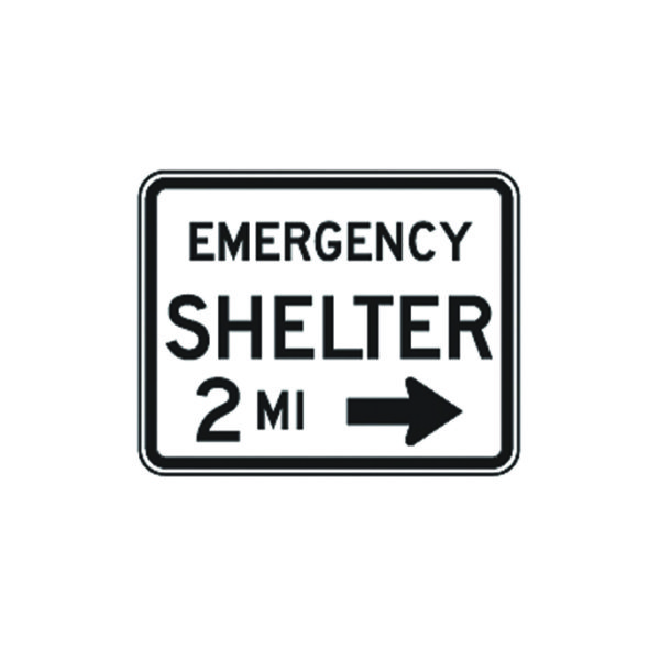Emergency Shelter 2 Mi Sign EM-7a