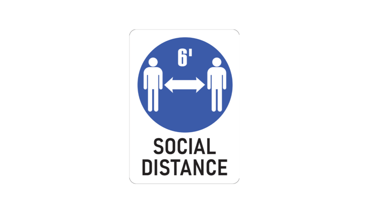 Social Distance 6 Feet Sign - Traffic Safety Supply Company