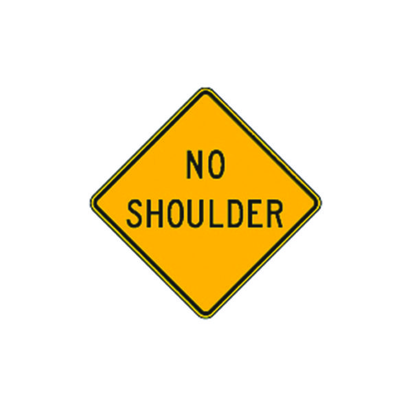 No Shoulder Sign W8-23