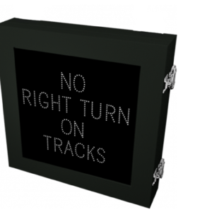 No right turn on tracks